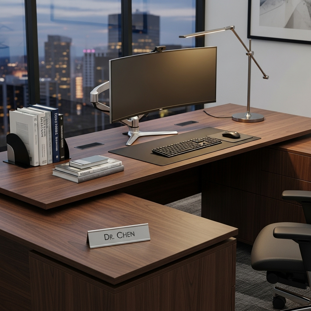 Custom office desk for Dr. Chen